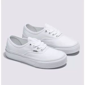 Vans Kids Authentic Shoe in True White, size 11